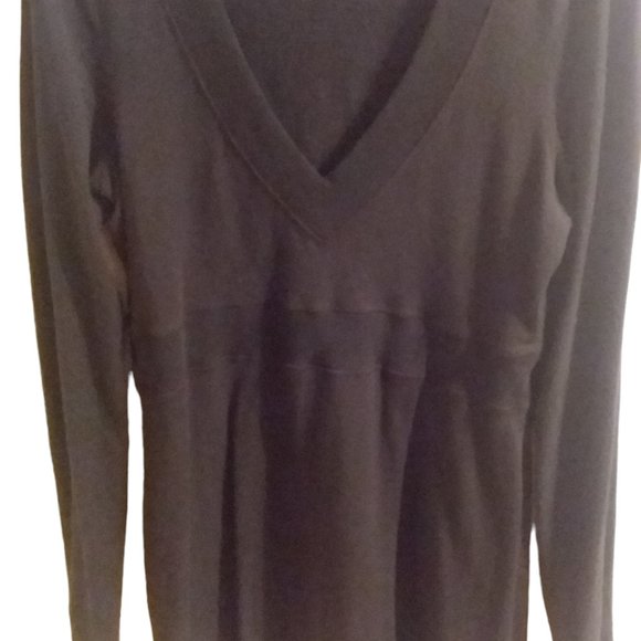 Lululemon Women's Size 8 Black Sweater Dress Long Sleeve Midi Length - Picture 2 of 4
